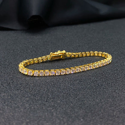 Gold Plated Silver 925 Tennis Bracelet