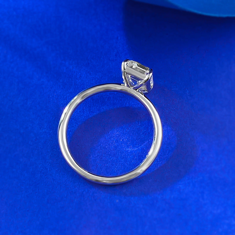 Travel Emerald Cut Solitaire Ring