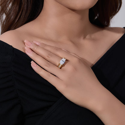Silver 925 Gold Plated 4.5 CT True Radiance Crown Ring