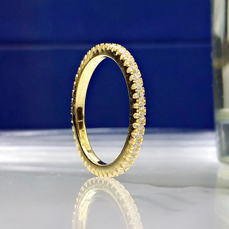 Silver Stackable Eternity Ring. Gold Plated