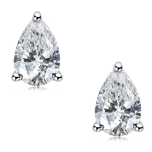 Teardrop Moissanite Studs