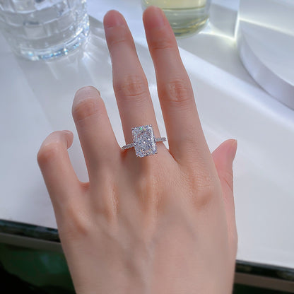 6 CT Radiant Hidden Halo Ring
