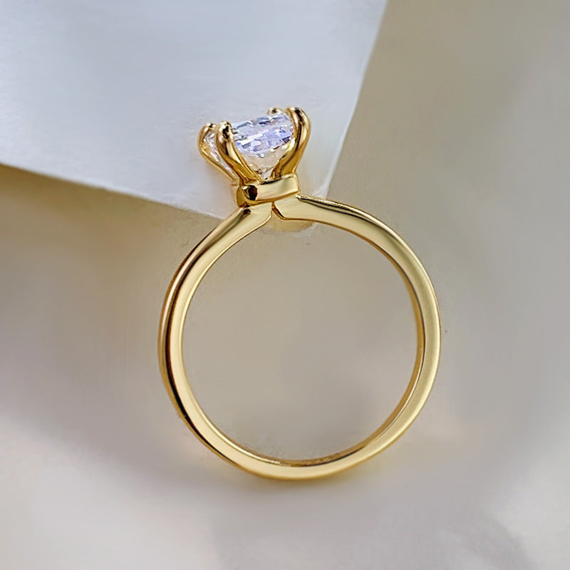 Crushed Ice Radiant Cut Solitaire Ring