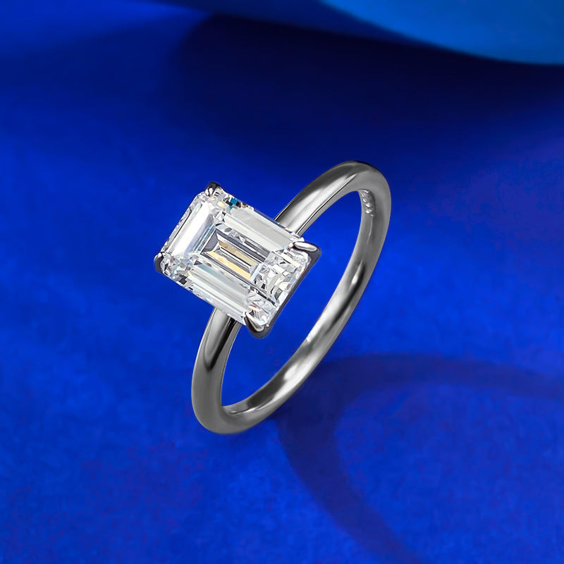 Engagement Emerald Cut Solitaire Ring