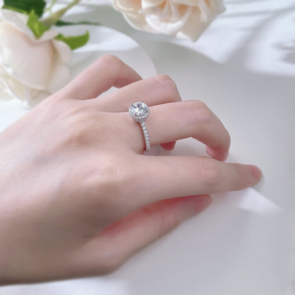 Classic Round Cut Halo Diamond Ring