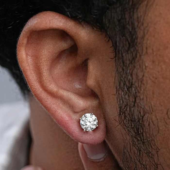 6.5MM Moissanite Stud Earrings
