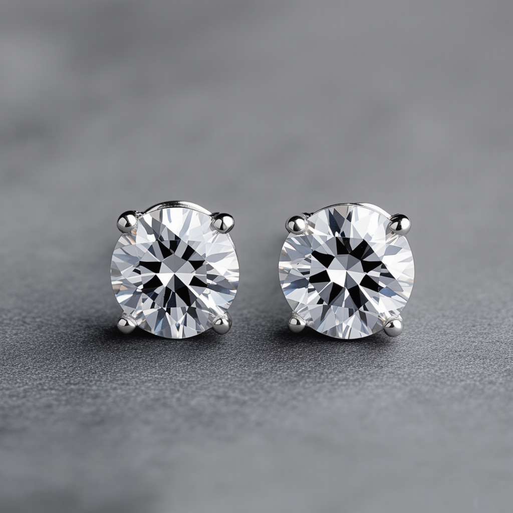 6.5MM Moissanite Stud Earrings