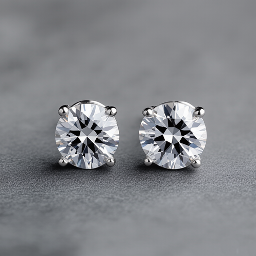 6.5MM Moissanite Stud Earrings
