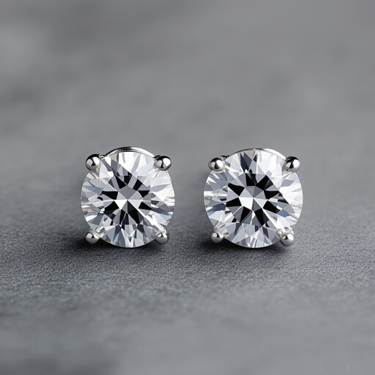 6.5MM Moissanite Stud Earrings