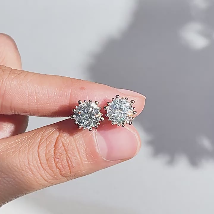 Brilliant 2CT D Color Moissanite Earrings