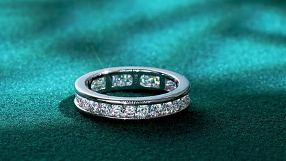 Moissanite Channel Wedding Band