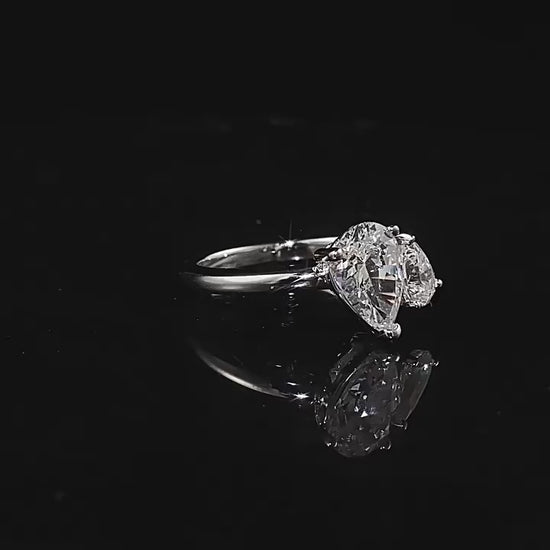 Double Pear Spark Ring
