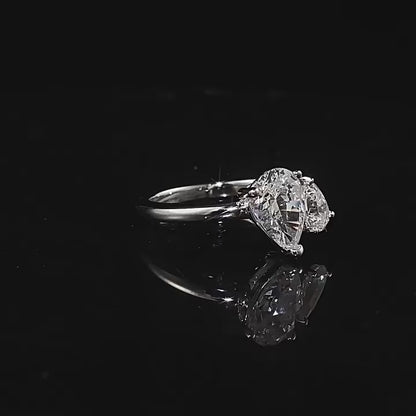 Double Pear Spark Ring