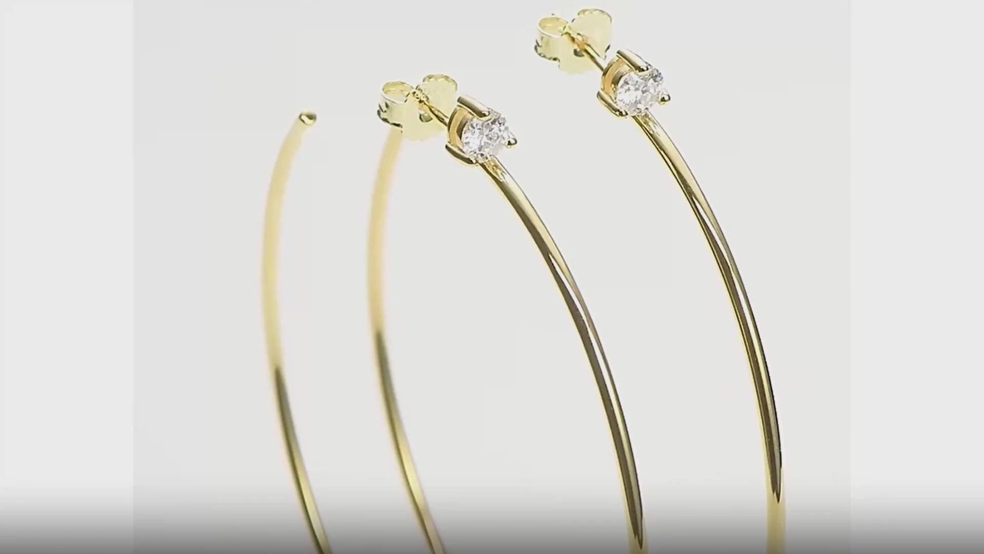 Open Moissanite Hoop Earrings