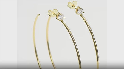 Open Moissanite Hoop Earrings