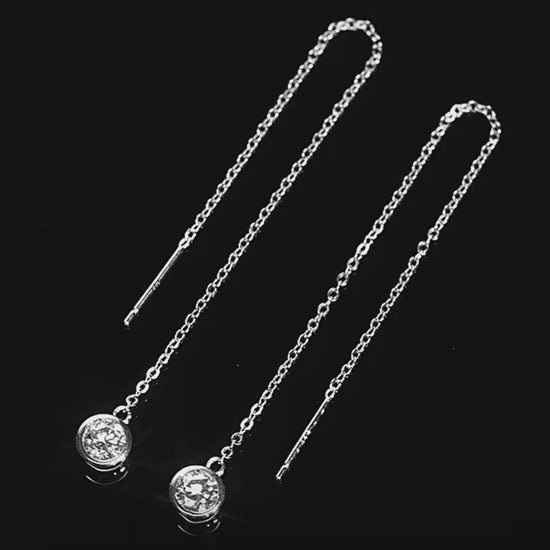 Elegant Moissanite Tassel Drops
