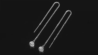 Elegant Moissanite Tassel Drops