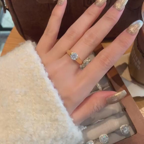 2 Carat Moissanite Solitaire Ring