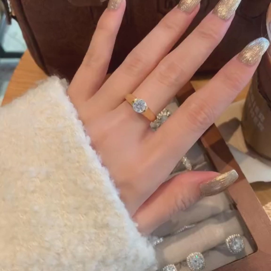 2 Carat Moissanite Solitaire Ring
