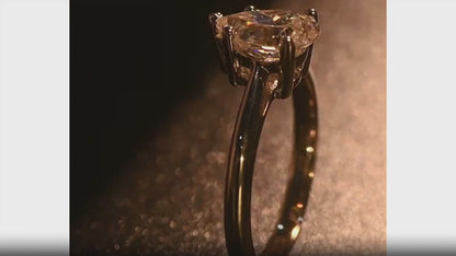 Pear Shape Moissanite Engagement Ring