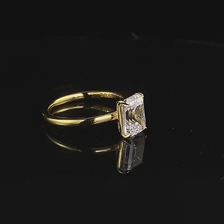Emerald Cut Solitaire Ring
