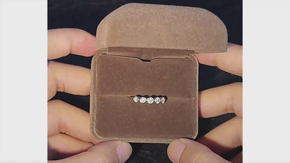 Moissanite Bezel Five Stone Ring