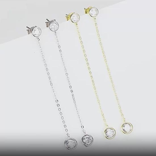 Tassel Moissanite Drop Earrings
