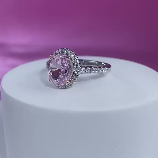 Diamond Pink Halo Ring