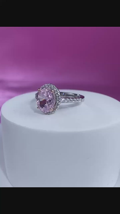 Diamond Pink Halo Ring