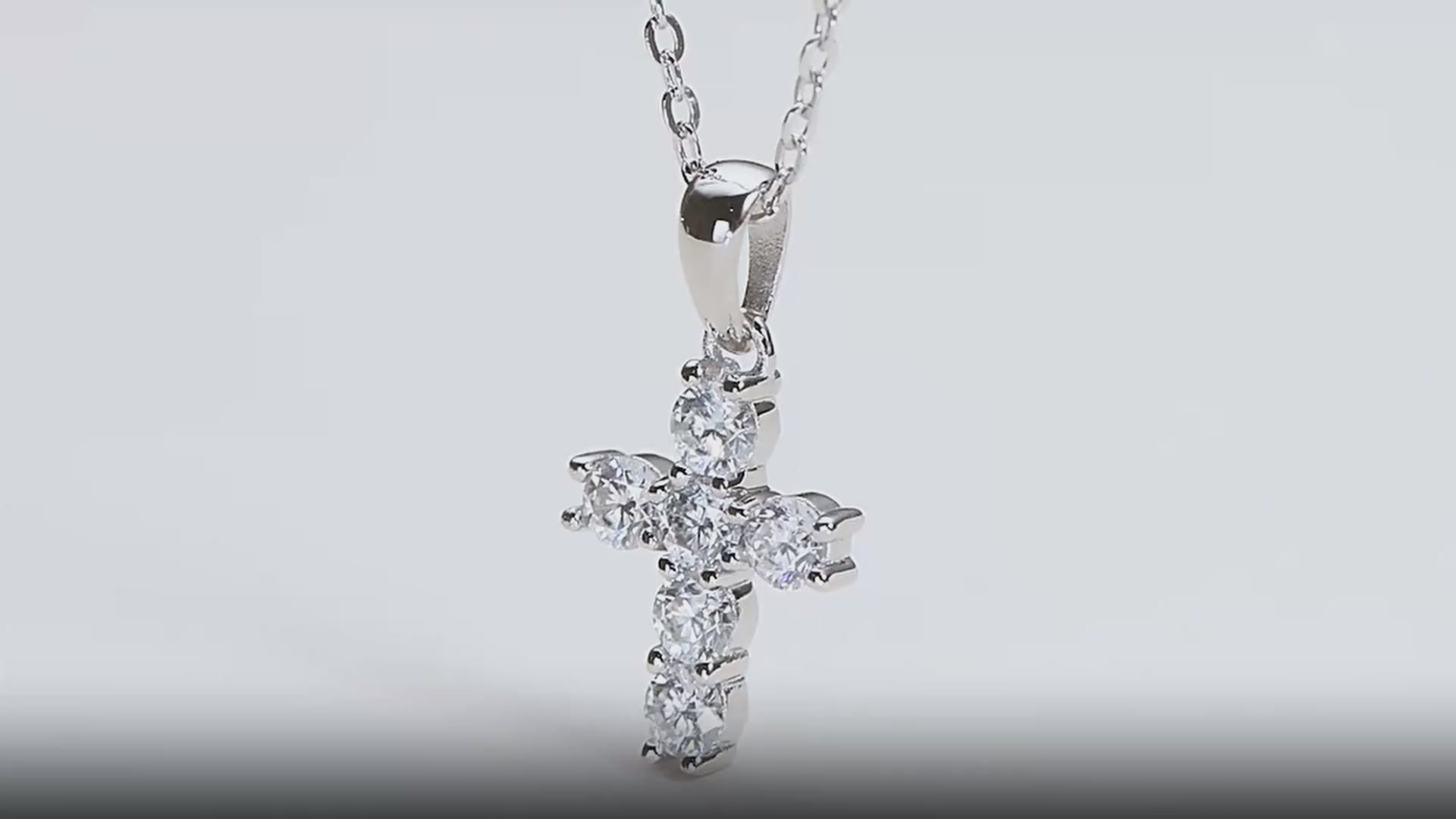 Moissanite Cross Pendant Necklace