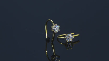 U-Curve Moissanite Earrings