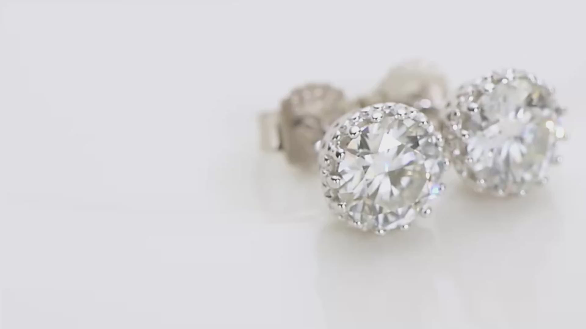 Moissanite Round Cut Stud Earrings