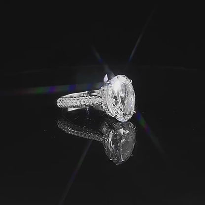 Oval Brilliance Pave Ring