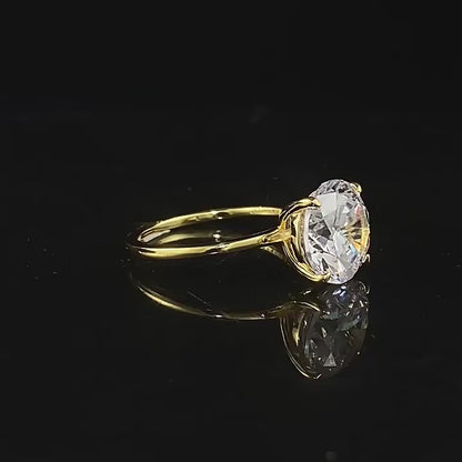4 carat diamond silver ring