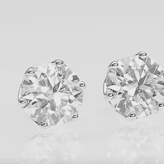 Six-Prong Moissanite Stud Earrings