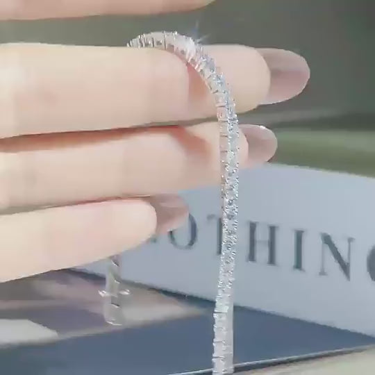 Emerald-Cut Moissanite Sparkle Bracelet