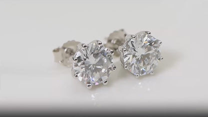 Moissanite Sparkle Stud Earrings