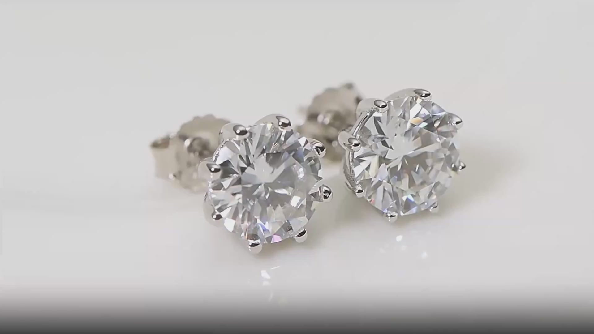 Moissanite Sparkle Stud Earrings
