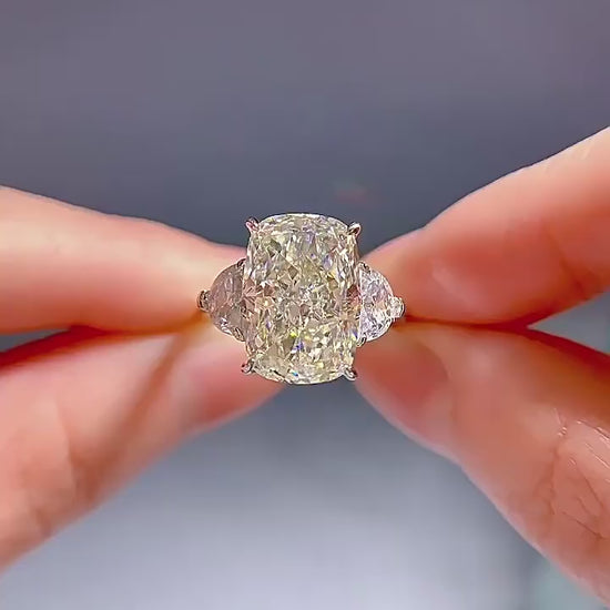Three Stone Radiant Ring