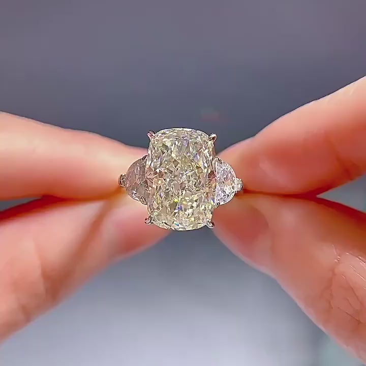 Three Stone Radiant Ring